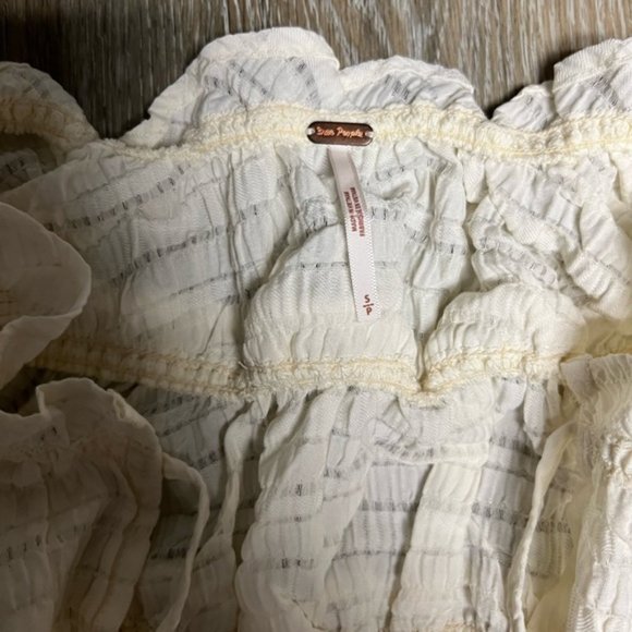 Free People Hailey Blouse Size Small Oversized Textured - Picture 9 of 11